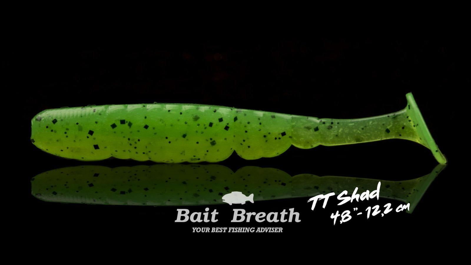 K.P Baits, 5 Skeleton Shad, pesce di gomma, 7,5 cm, per pesce persico, lucioperca e trota, 109 Green Perch