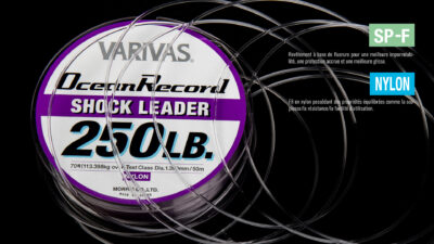 Varivas Bobine détail Ocean Recorde Shock Leader