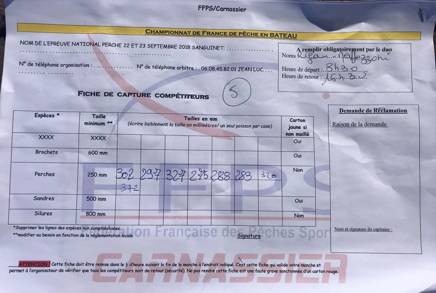 fiche capture samedi