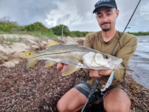 Pêche du snook à Saint-Martin.