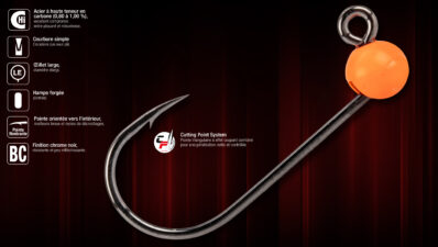 Trout J1 Tungsten Beads Or et Black Detail 1